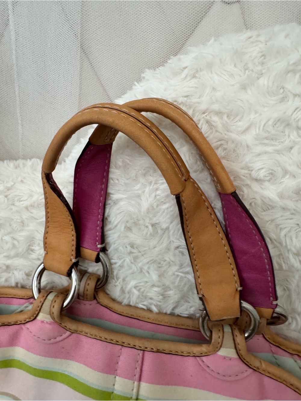 Coach Pink Striped Soho - Picture 9 of 11